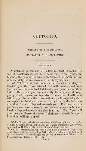 Clitopho (literal version) by Plato