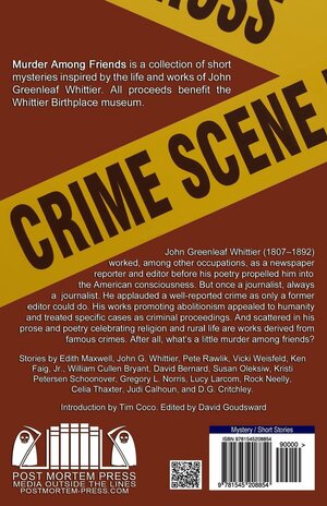 Murder Among Friends: Mysteries Inspired by the Life and Works of John Greenleaf Whittier by David Goudsward, John Greenleaf Whittier