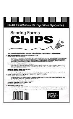 Scoring Forms for Chips by Mary A. Fristad, Ronald A. Weller, Elizabeth B. Weller