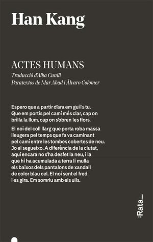 Actes humans by Han Kang