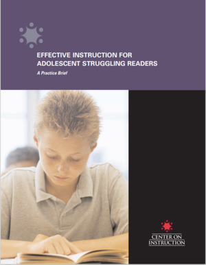 Effective Instruction for Adolescent Struggling Readers by Alison Boardman