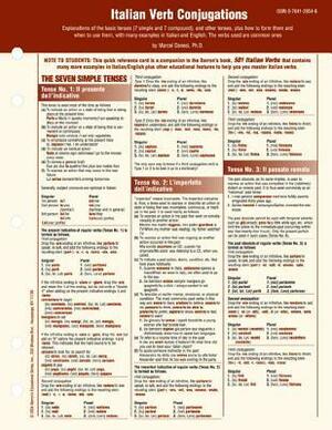 Italian Verb Conjugation Card by Marcel Danesi