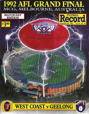 1992 Grand Final Footy Record West Coast vs. Geelong by 