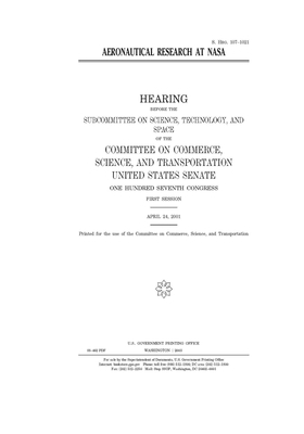 Aeronautical research at NASA by United States Congress, United States Senate, Committee on Commerce Science (senate)