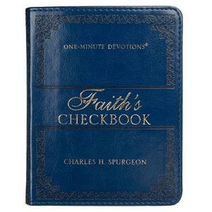 Lux-Leather Blue - Faith's Checkbook - One Minute Devotions by Charles Spurgeon