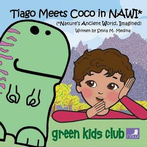 Tiago Meets Coco in NAWI*: (*Nature's Ancient World, Imagined) - 6.5 x 6.5 by Sylvia M. Medina