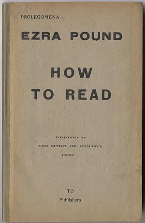 How To Read by Ezra Pound