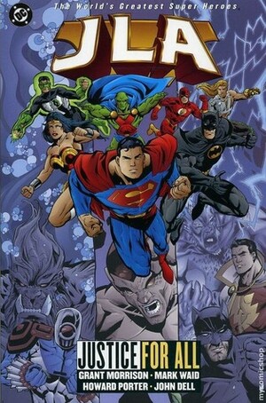 JLA, Vol. 5: Justice for All by Howard Porter, Devin Grayson, Mark Pajarillo, Mark Waid, Grant Morrison, Mark Millar