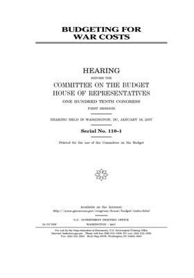 Budgeting for war costs by United States Congress, Committee on the Budget (house), United States House of Representatives