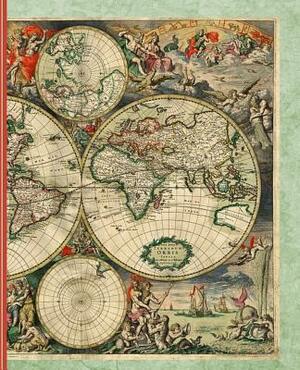 Vintage World Map: Diary Weekly Spreads July to December by Shayley Stationery Books