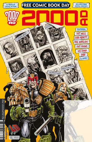 2000 AD Free Comic Book Day Prog 2017 by Kek-w, Kei Zama, Dan Abnett, Matthew Smith, Pat Mills, Dave Kendall, Phil Winslade, Guy Adams, Jimmy Broxton