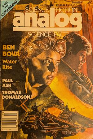 Analog Science Fiction and Fact, March 1988 by Paul Ash, Elizabeth Moon, Thomas Donaldson, Ben Bova, Tobias Grace, J.O. Jeppson, Timothy Zahn