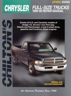 Chrysler Full-Size Trucks, 1989-96 by Chilton Automotive Books, Chilton, The Nichols/Chilton