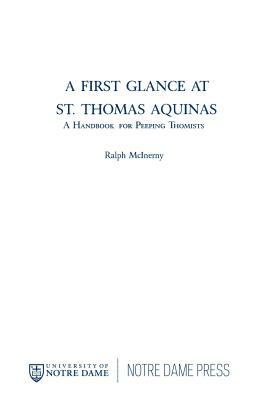 A First Glance at St. Thomas Aquinas: A History of the Pacific Salmon Crisis by Ralph McInerny