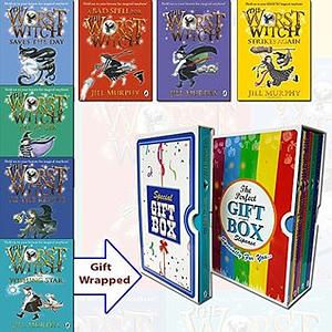 Jill Murphy The Worst Witch Box set 7 Books in Two Gift Wrapped Slipcase inc A Bad Spell For The Worst Witch; The Worst Witch; Worst Witch All At Sea; Worst Witch Saves The Day; Worst Witch by Jill Murphy