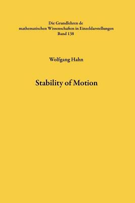 Stability of Motion by Wolfgang Hahn