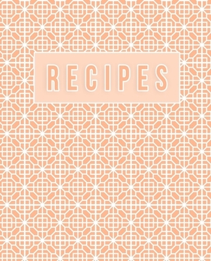 Recipes: Blank Cook Book to Write In and Store Your Favorite Recipes - Orange Pattern Design by Hazel Harvey