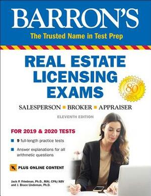 Real Estate Licensing Exams with Online Digital Flashcards by J. Bruce Lindeman, Jack P. Friedman