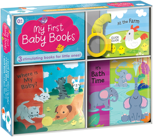 My First Baby Books: Three Adorable Books in One Box: Bath Book, Cloth Book, Buggy Book by Marine Guion