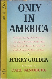 Only in America by Carl Sandburg, Harry Lewis Golden