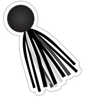 Simply Stylish Black & White Tassels Cut-Outs by 