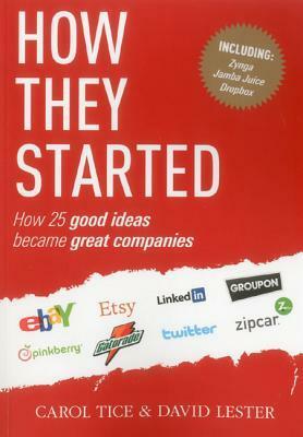 How They Started: How 25 Good Ideas Became Great Companies by Carol Tice, David Lester