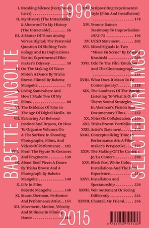 Selected Writings, 1998-2015 by Luca Lo Pinto, Babette Mangolte