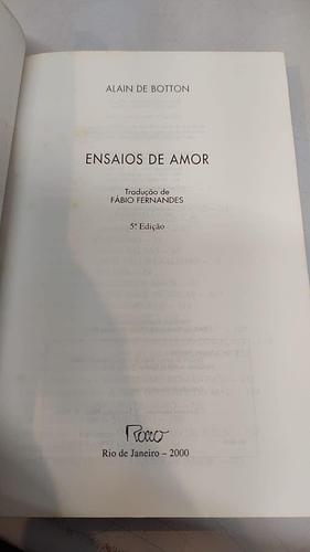 Ensaios De Amor by Alain de Botton, Alain de Botton