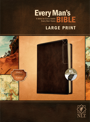 Every Man's Bible Nlt, Large Print, Deluxe Explorer Edition (Leatherlike, Rustic Brown, Indexed) by 