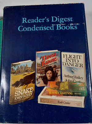 Reader's Digest Condensed Books, 1978, Volume 5 - Flight Into Danger / Raquela - A Woman of Israel / The Snake / Summr Lightning / Tara Kane  by Ruth Gruber, Arthur Hailey, George Markstein, Judith Richards, Castle Johnny, John Godey