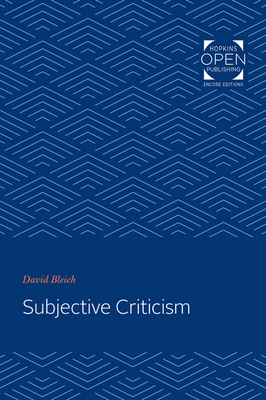 Subjective Criticism by David Bleich