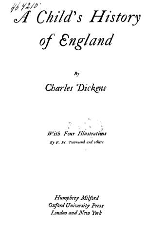 A Child's History of England by Charles Dickens