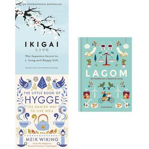 Ikigai: The Japanese Secret to a Long and Happy Life / The Little Book of Lykke / Lagom: The Swedish Art of Balanced Living by Meik Wiking, Francesc Miralles, Hector Garcia Puigcerver, Hector Garcia Puigcerver