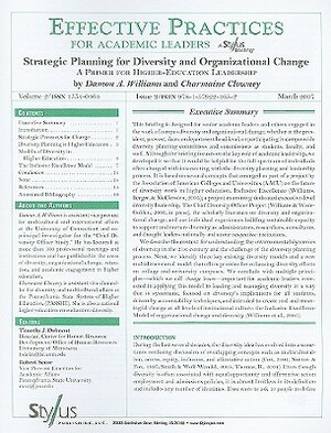 Strategic Planning for Diversity and Organizational Change: A Primer for Higher-Education Leadership, Issue 3 by Damon A. Williams, Charmaine Clowney