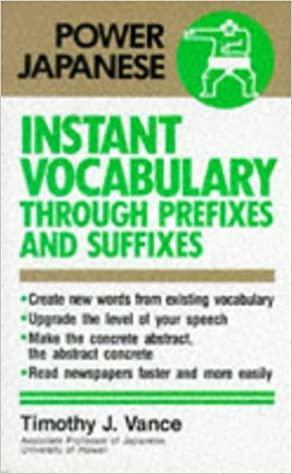 Instant Vocabulary Through Prefixes and Suffixes by Kodansha