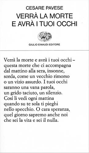 Verrà la morte e avrà i tuoi occhi by Cesare Pavese