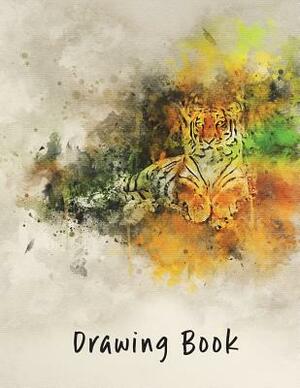 Drawing Book: Tiger 8.5x11 by Marian Blake