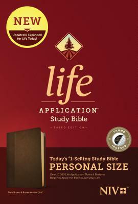 NIV Life Application Study Bible, Third Edition, Personal Size (Leatherlike, Dark Brown/Brown, Indexed) by 