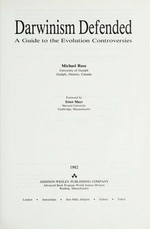Darwinism Defended by Ernst W. Mayr, Michael Ruse