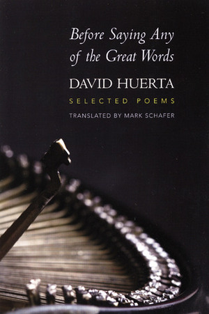 Before Saying Any of the Great Words: Selected Poems by David Huerta, Mark Schafer