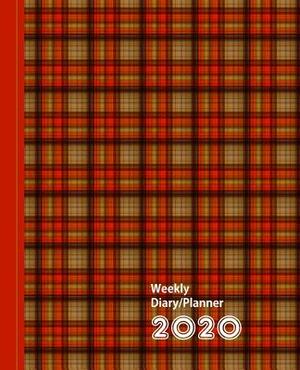 Orange Mix Plaid Check Design: Diary Weekly Spreads January to December by Shayley Stationery Books