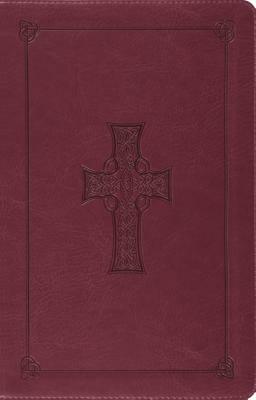 Large Print Thinline Reference Bible-ESV-Celtic Cross by 