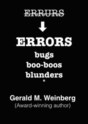 Errors by Gerald M. Weinberg