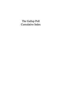 The Gallup Poll Cumulative Index by Alec M. Gallup, Frank Newport