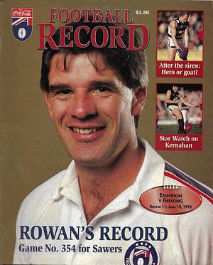 1995 Round 11 Footy Record Essendon vs. Geelong by 