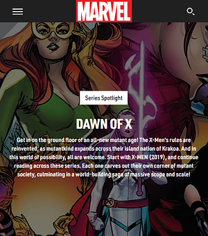 Dawn of X - A Marvel Unlimited Reading List by Leah Williams, Benjamin Percy, Bryan Edward Hill, Vita Ayala, Zeb Wells, Tini Howard, Ed Brisson, Jonathan Hickman, Gerry Duggan