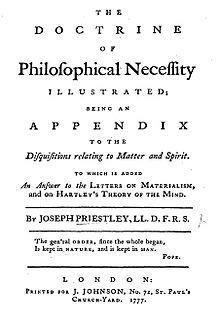 Disquisitions relating to matter and spirit and The doctrine of philosophical necessity illustrated, 1777 by Joseph Priestley