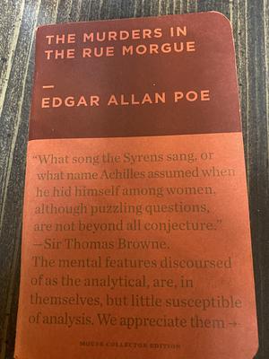 The murders in the rue morgue by Edgar Allan Poe