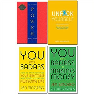 48 laws of power, unfck yourself, you are a badass, you are a badass at making money 4 books collection set by Gary John Bishop, Robert Greene, Jen Sincero