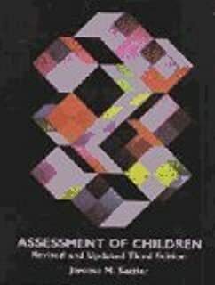 Assessment of Children by Jerome M. Sattler